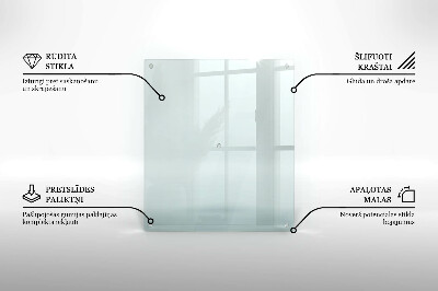 Glasschneidebrett in rechteckiger Form und transparentem Design