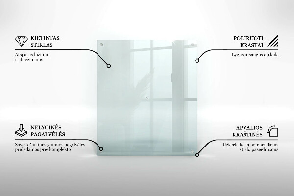Glasschneidebrett Rechteckig transparent
