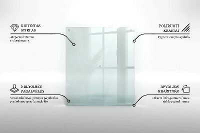 Glasschneidebrett in rechteckiger Form und transparentem Design