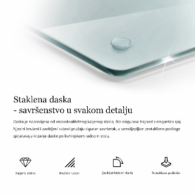 Glasschneidebrett rechteckig transparent prostokątna