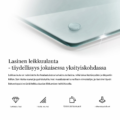 Glasschneidebrett rechteckig transparent prostokątna
