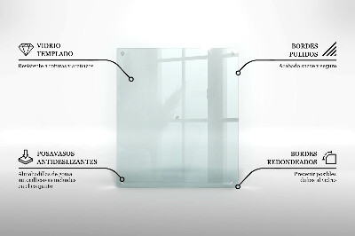 Glasschneidebrett rechteckig transparent prostokątna