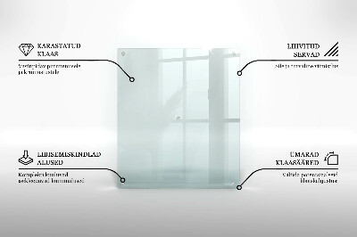 Glasschneidebrett rechteckig transparent prostokątna