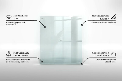 Glasschneidebrett rechteckig transparent prostokątna