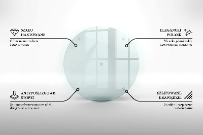 Schneidebrett glas groß Transparent rund