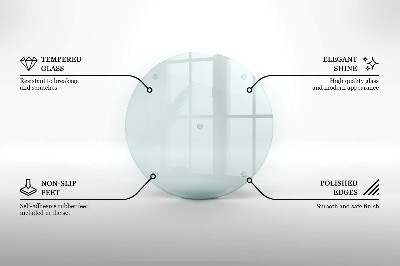 Schneidebrett glas groß Transparent rund