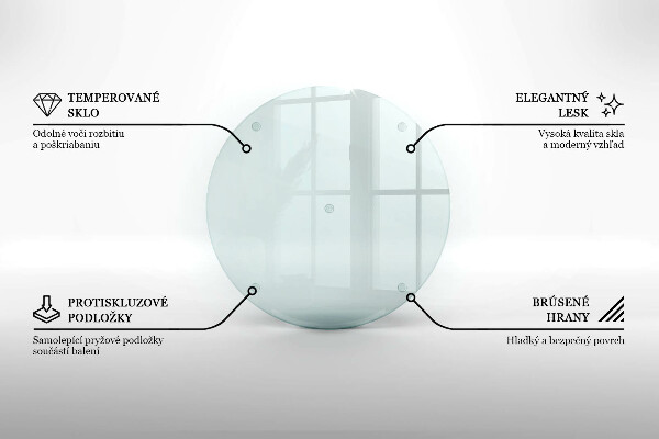 Schneidebrett glas groß Transparent rund