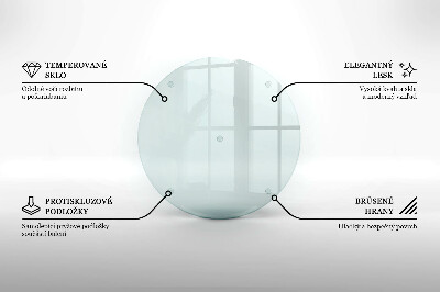 Schneidebrett glas groß Transparent rund