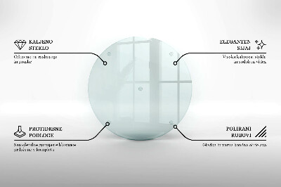 Schneidebrett glas groß Transparent rund