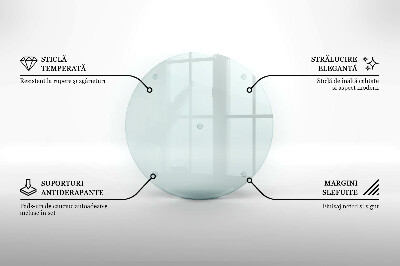Schneidebrett glas groß Transparent rund