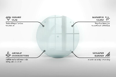 Schneidebrett glas groß Transparent rund