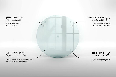 Schneidebrett glas groß Transparent rund