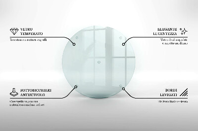 Schneidebrett glas groß Transparent rund