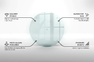 Schneidebrett glas groß Transparent rund
