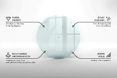 Schneidebrett glas groß Transparent rund