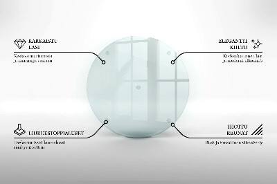 Schneidebrett glas groß Transparent rund