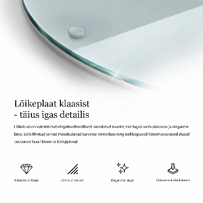 Schneidebrett Glas groß in transparenter, runder Ausführung