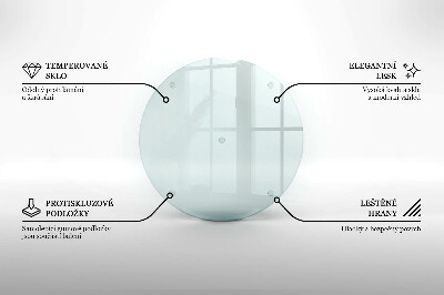 Schneidebrett glas groß Transparent rund