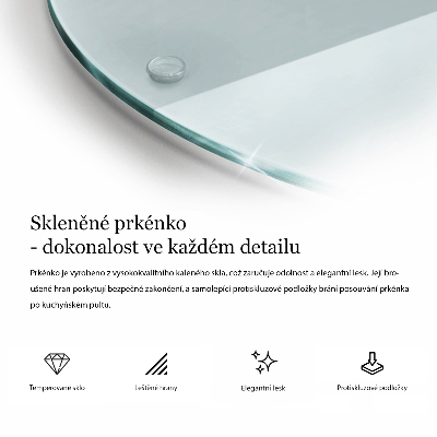 Schneidebrett Glas groß in transparenter, runder Ausführung