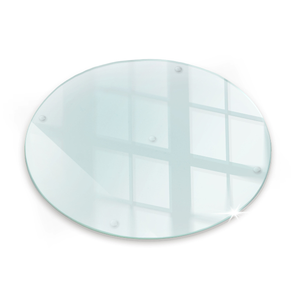 Schneidebrett glas groß Transparent rund