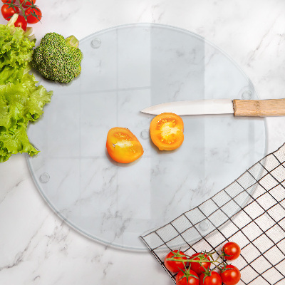 Schneidebrett glas groß transparent rund okrągła