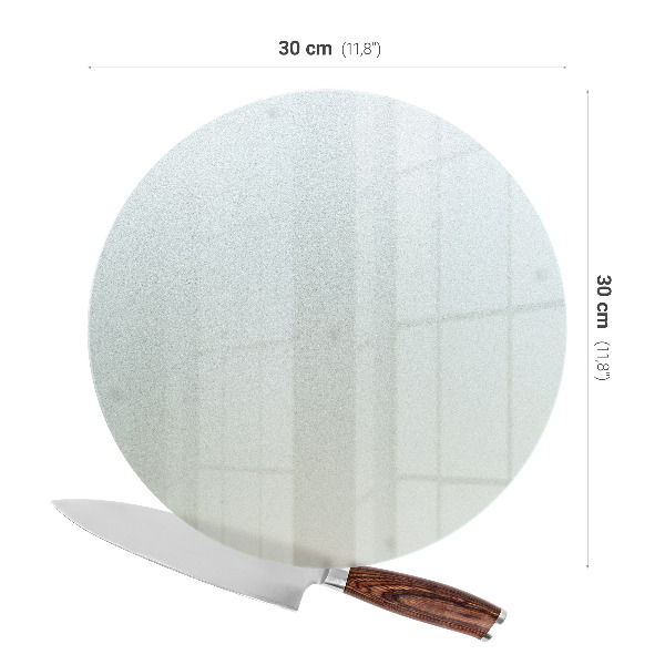 Schneidebrett glas Rund halbtransparent