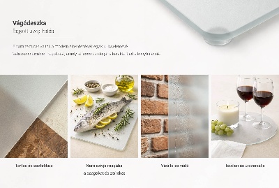 Schneidebrett Glas mit doppelt halbtransparentem Design