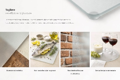 Schneidebrett Glas mit doppelt halbtransparentem Design