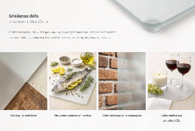 Schneidebrett Glas mit doppelt halbtransparentem Design