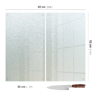 Schneidebrett Glas mit doppelt halbtransparentem Design