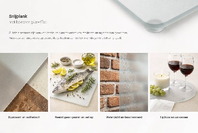 Schneidebrett Glas mit doppelt halbtransparentem Design