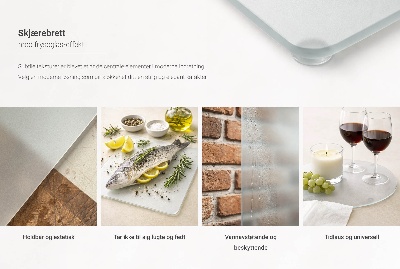 Schneidebrett Glas mit doppelt halbtransparentem Design