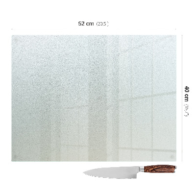 Schneidebrett Glas in rechteckiger Form aus halbtransparentem Material