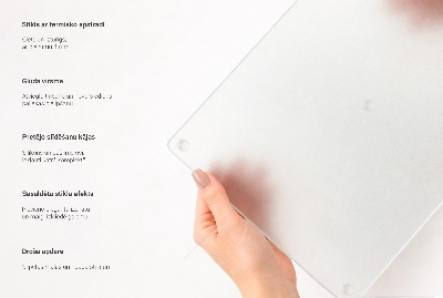 Schneidebrett Glas in rechteckiger Form aus halbtransparentem Material