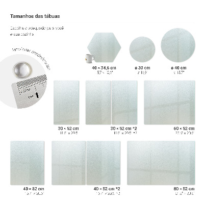 Schneidebrett glas Rechteckig halbtransparent