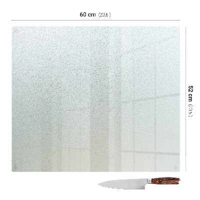 Schneidebrett Glas in rechteckiger Form aus halbtransparentem Material