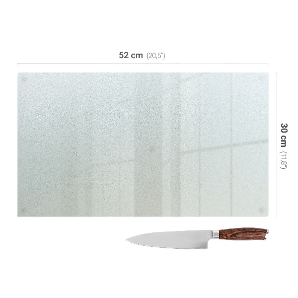Schneidebrett glas Rechteckig halbtransparent