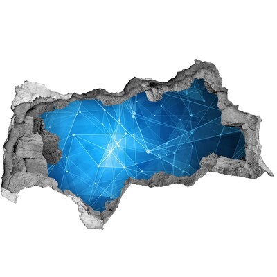 Mauerdurchbruch Aufkleber Digitaler Raum hinter der Wand