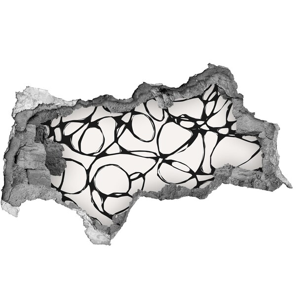 Wandbilder 3D Mauerdurchbruch Abstrakte Muster an der Wand