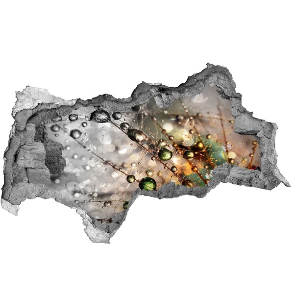 Mauerdurchbruch Aufkleber Kristallstruktur im Licht