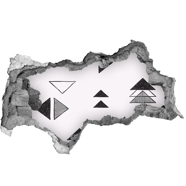 Mauerdurchbruch Aufkleber Geometrische Muster an der Wand