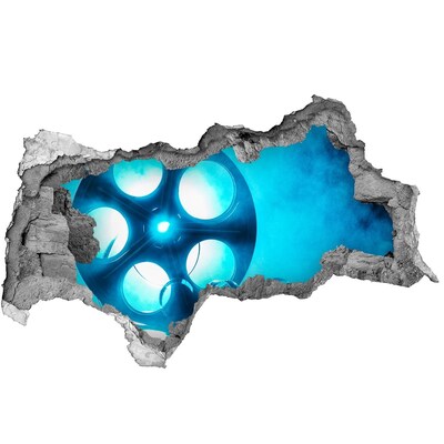 Wandbilder 3D Mauerdurchbruch Kino in Aktion