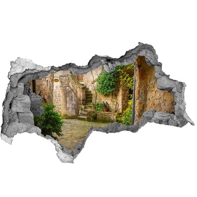 Mauerdurchbruch Aufkleber Ein bezaubernder Innenhof in der Altstadt