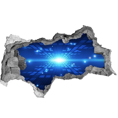 Mauerdurchbruch Aufkleber Digitaler Raum hinter der Wand