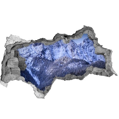 3D Wandtattoos Mauerdurchbruch Berglandschaft im Winter