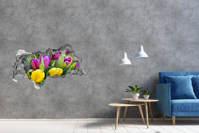 3D Wandtattoos Mauerdurchbruch Ein verstecktes Blumenparadies