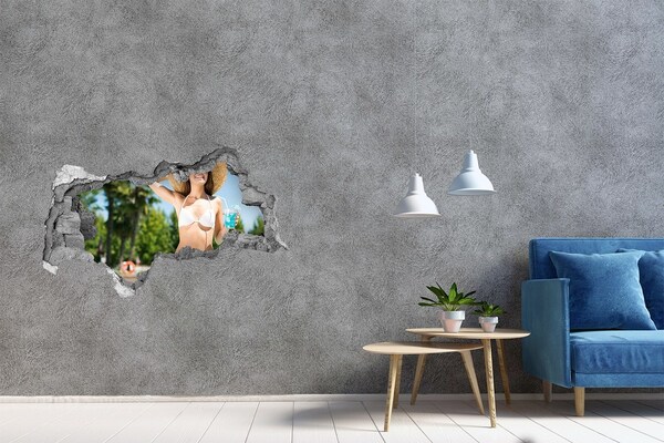 Mauerdurchbruch Aufkleber Karibikurlaub in der Sonne