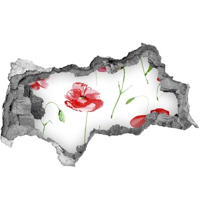 3D Wandtattoos Mauerdurchbruch Blumenloch in der Wand