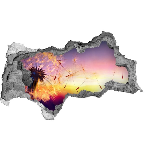 3D Wandtattoos Mauerdurchbruch Blumenträume bei Sonnenuntergang