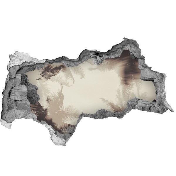 3D Wandtattoos Mauerdurchbruch Tropische Oase hinter der Mauer